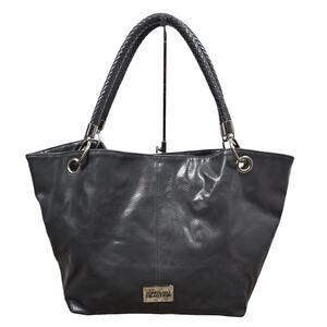 Kenneth Cole Reaction Breaded Shoulder Straps Clean Gray Handbag Purse